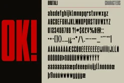 Brutali: Industrial Display Font