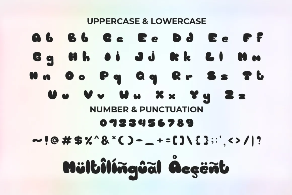 Bubble Yummy - Cute Retro Font