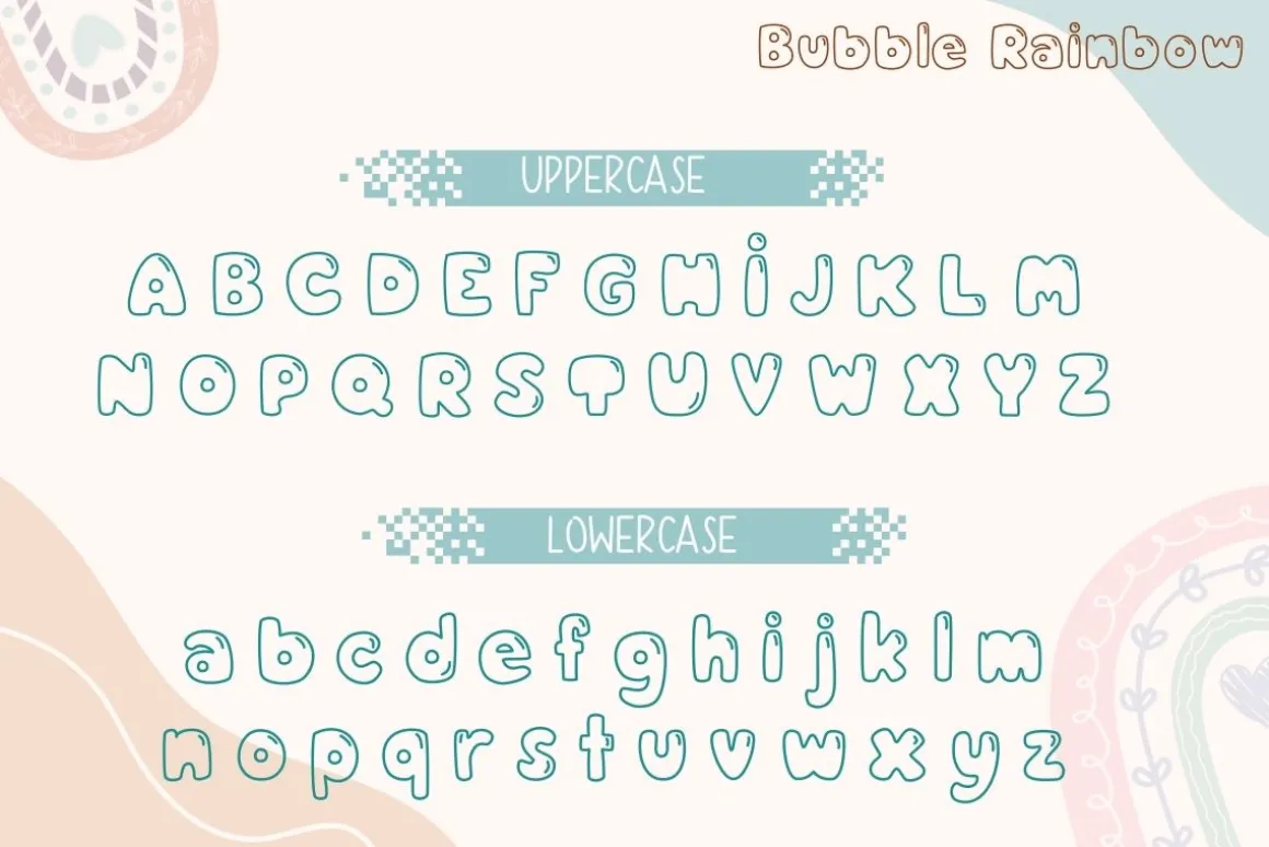 Bubble Rainbow - Outline Font