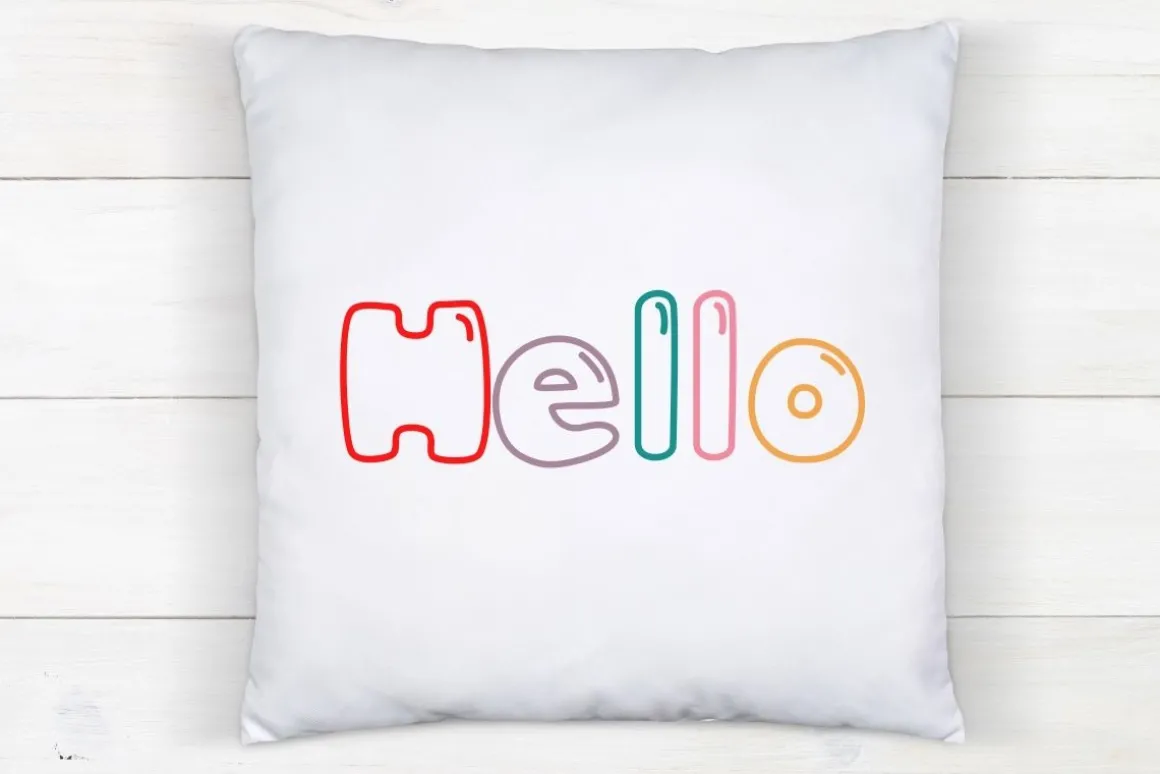 Bubble Rainbow - Outline Font