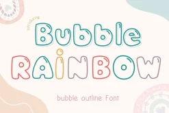 Bubble Rainbow - Outline Font