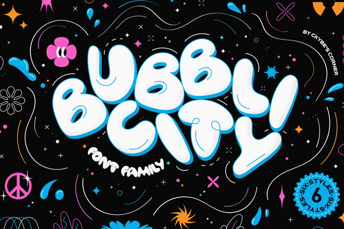Bubblicity | Bubble Font Family