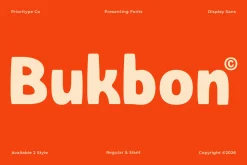 Bukbon - Bold Display Font