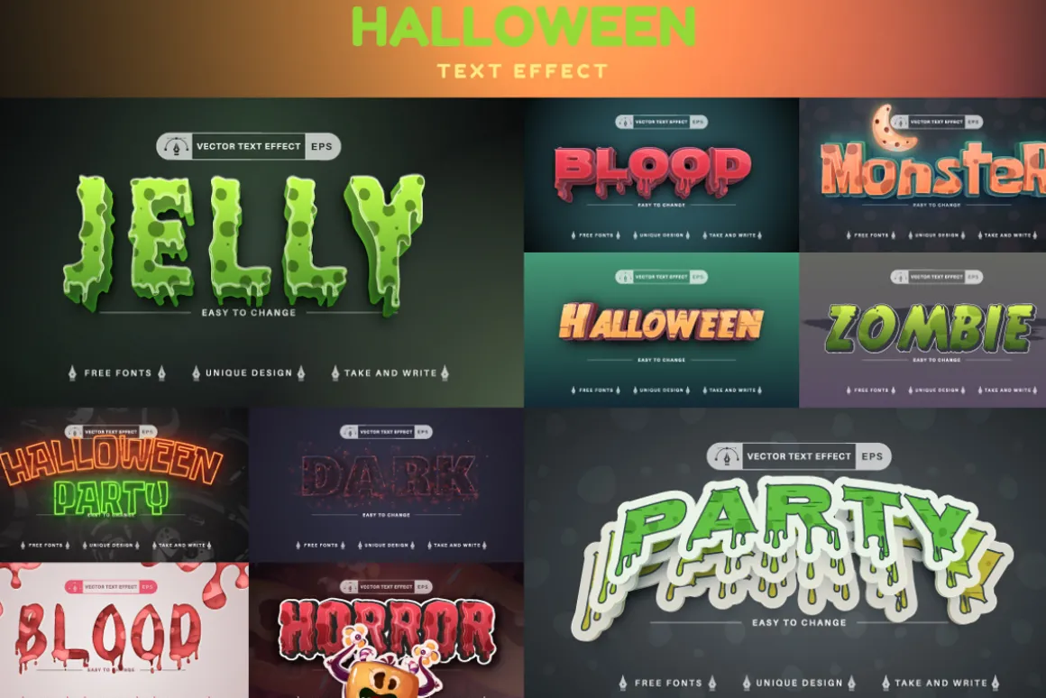 Bundle 100 Editable Text Effects
