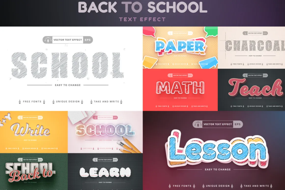 Bundle 100 Editable Text Effects