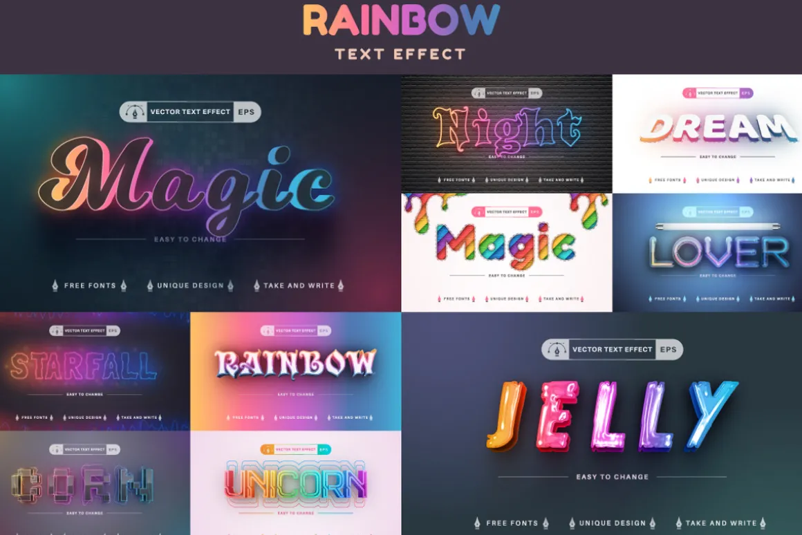 Bundle 100 Editable Text Effects