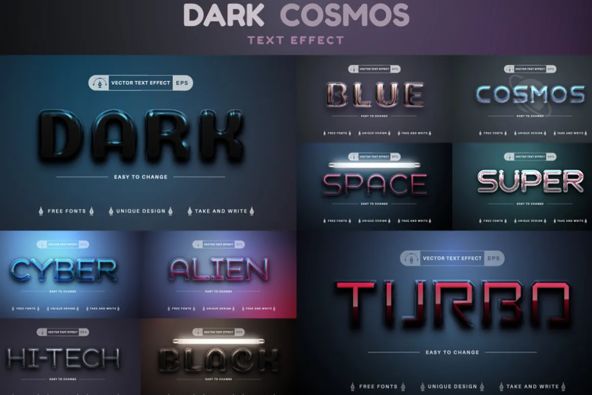 Bundle 100 Editable Text Effects