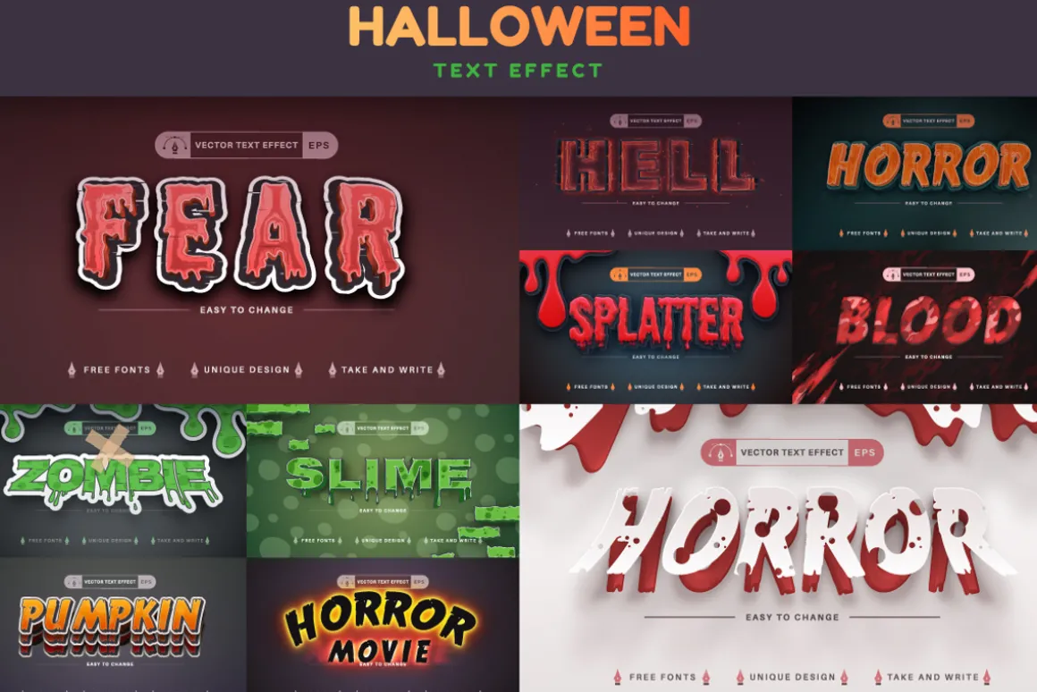 Bundle 100 Editable Text Effects