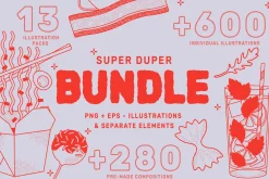 BUNDLE - FOOD VECTOR ILLUSTRATIONS