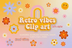 BUNDLE Retro groovy 70s - 5 in 1