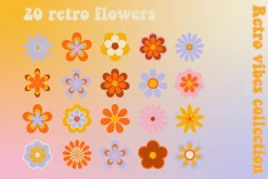 BUNDLE Retro groovy 70s - 5 in 1