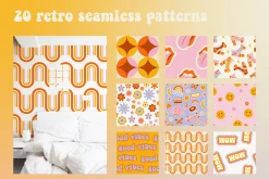 BUNDLE Retro groovy 70s - 5 in 1