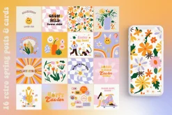 BUNDLE Retro groovy 70s - 5 in 1