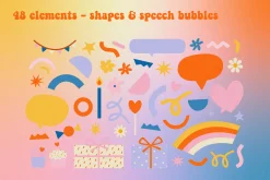 BUNDLE Retro groovy 70s - 5 in 1