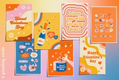 BUNDLE Retro groovy 70s - 5 in 1