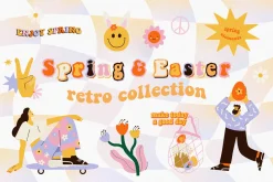 BUNDLE Retro groovy 70s - 5 in 1