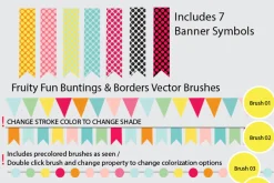 Buntings Banners Vector Brushes SALE