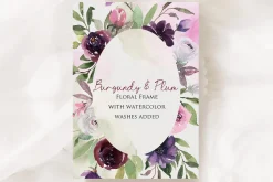 Burgundy & Plum Floral Design Kit