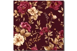 Burgundy Oil Floral Digital Paper