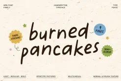 BURNED PANCAKES | Handwritten Font