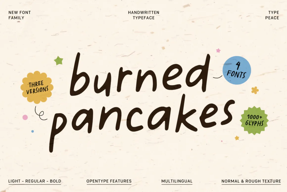 BURNED PANCAKES | Handwritten Font