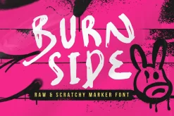 Burn Side Raw Marker Font