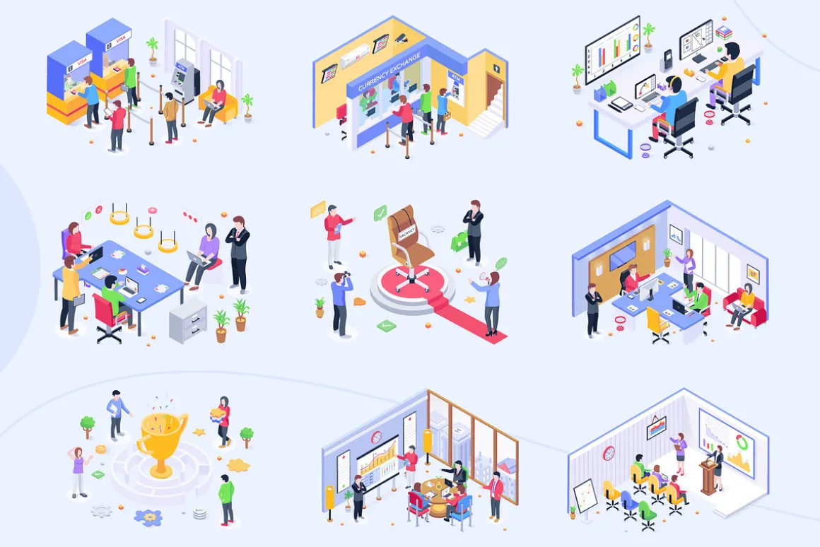 Business Banking Illustrations
