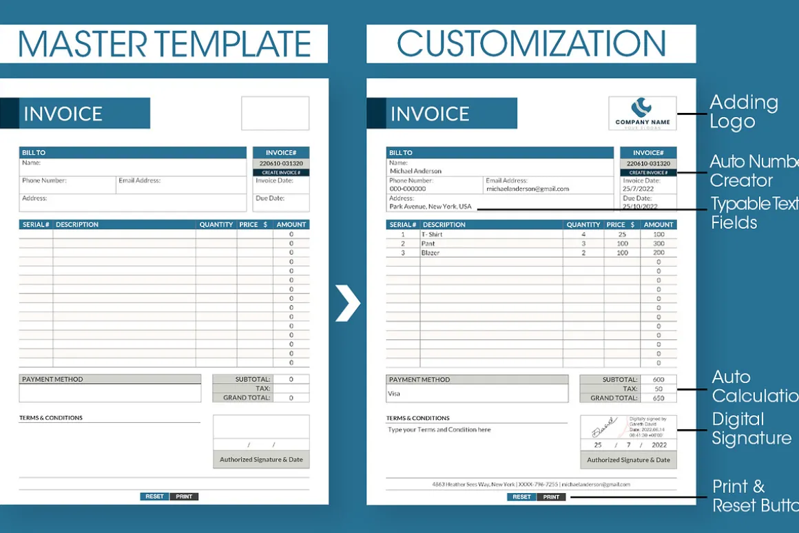Business Invoice - Digital PDF