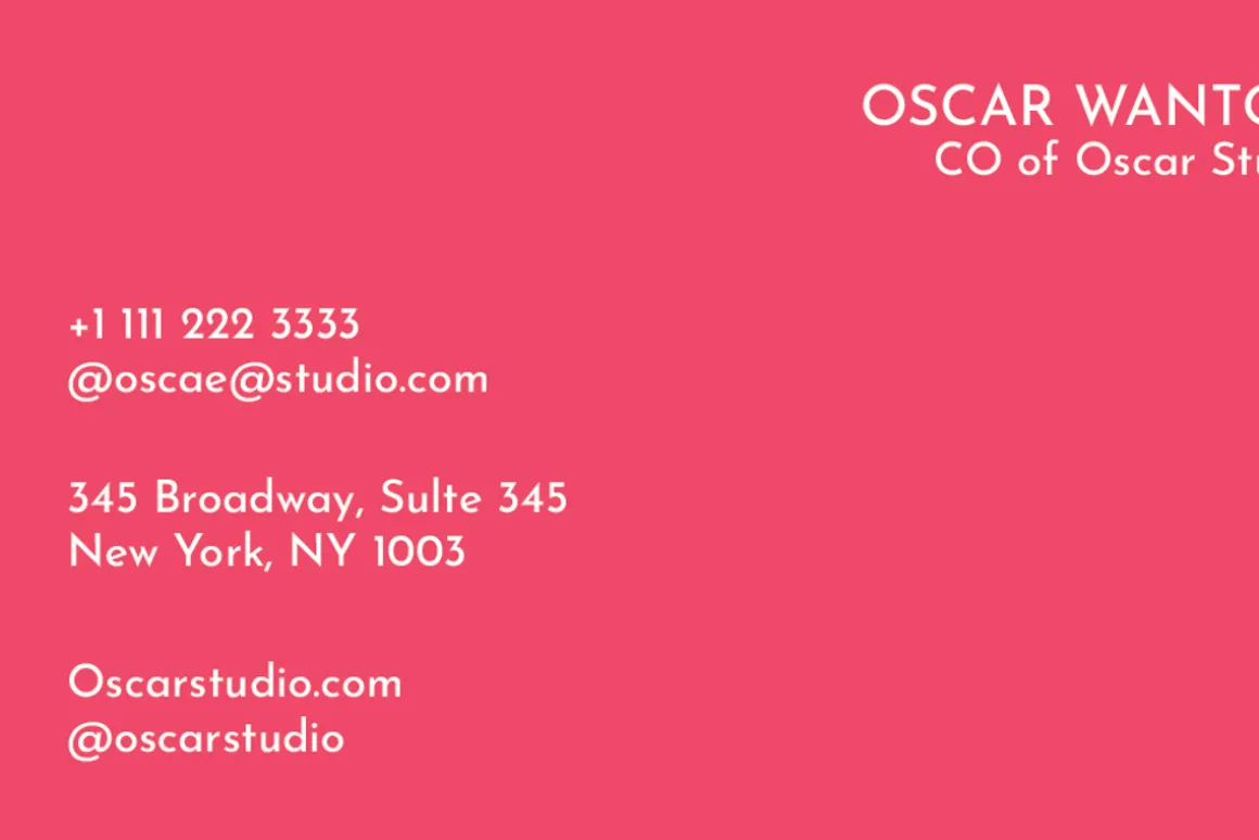 Business Card Minimalist Template