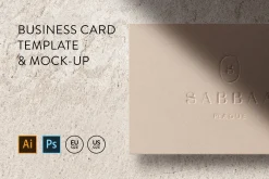 Business Card Mockup Template Logo