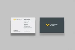 Business cards template: T-block