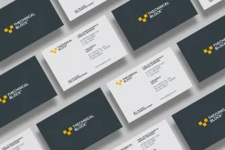 Business cards template: T-block