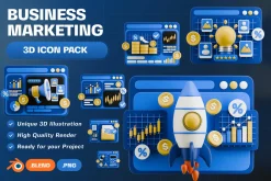 Business Marketing 3D Icon Pack