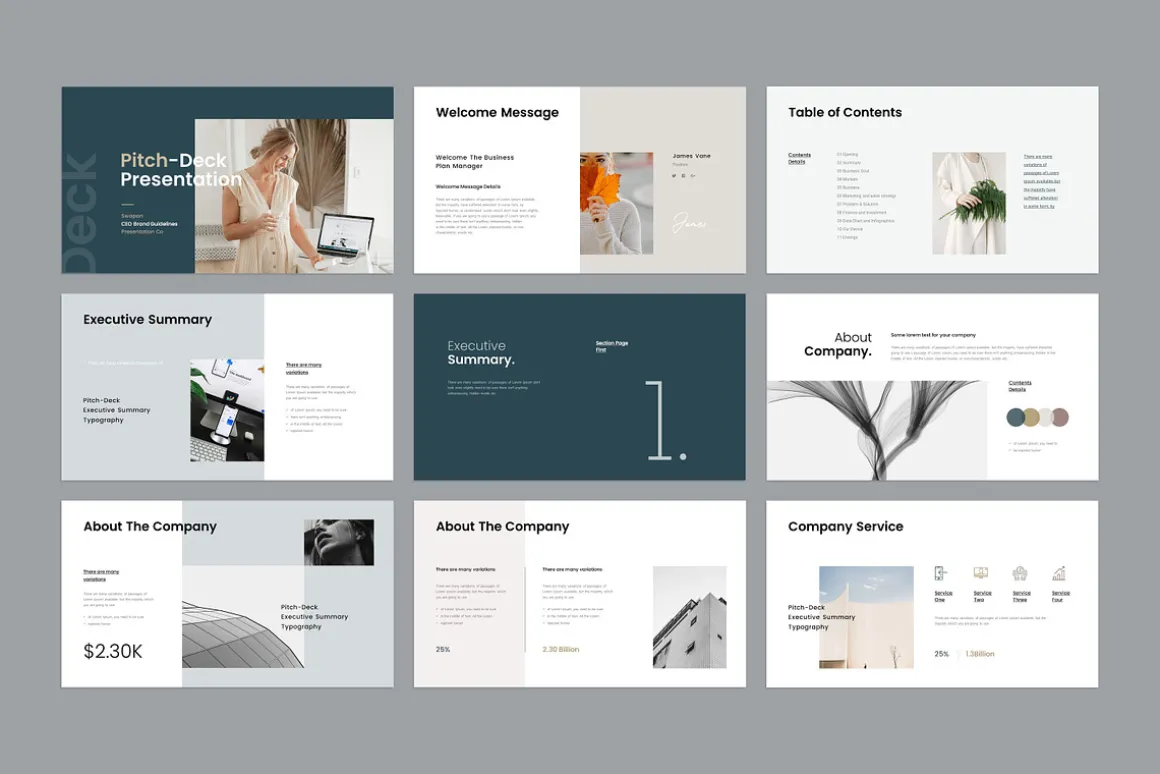 Business Pitch Deck Keynote Template