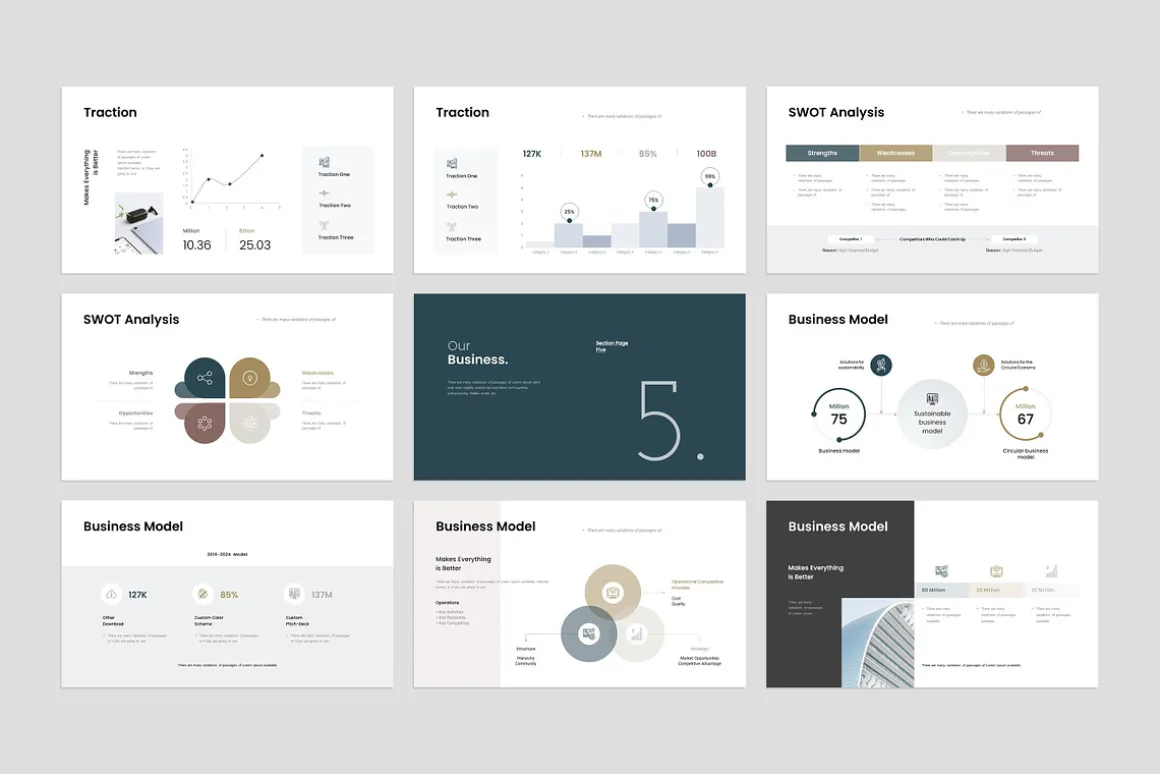 Business Pitch Deck Keynote Template
