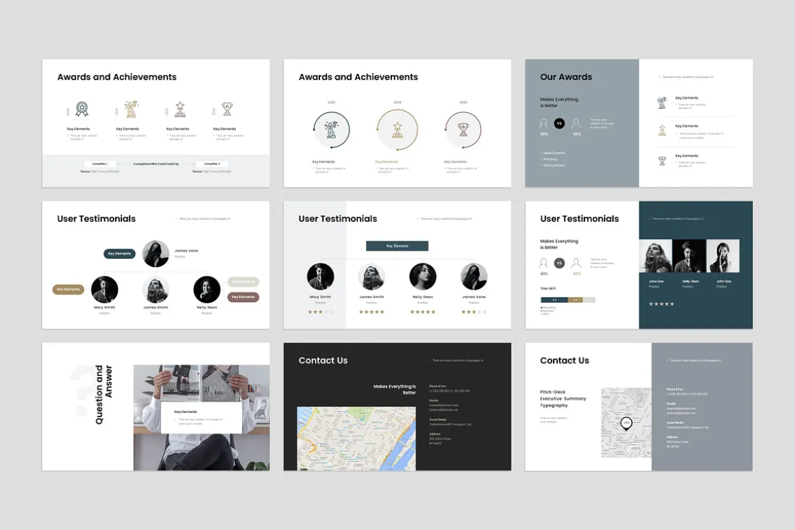 Business Pitch Deck Keynote Template