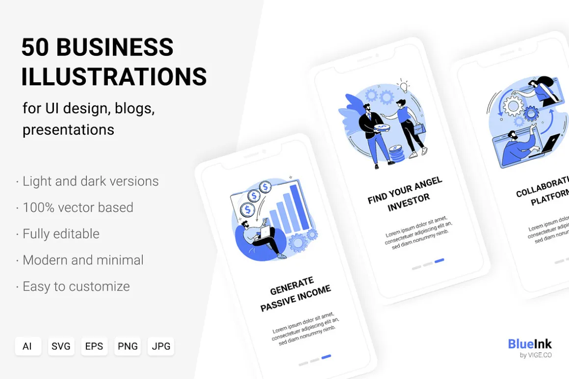 50 Business UI illustrations vol.2