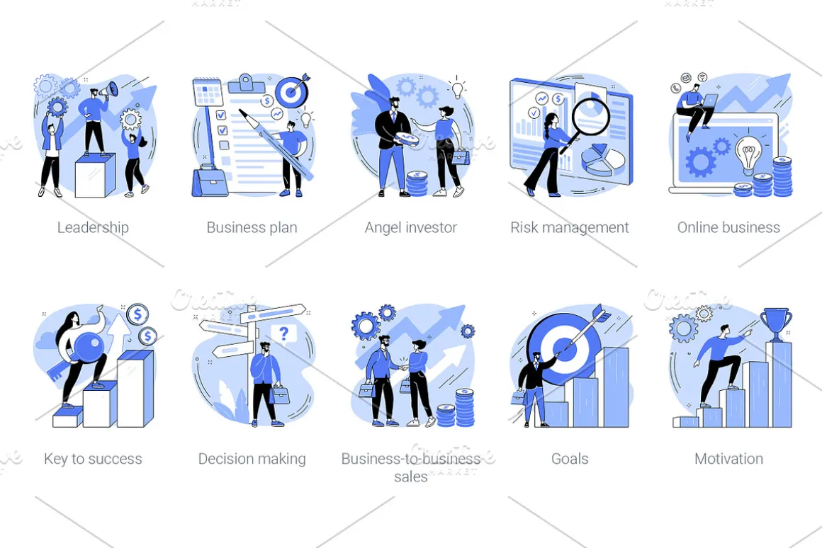 50 Business UI illustrations vol.2