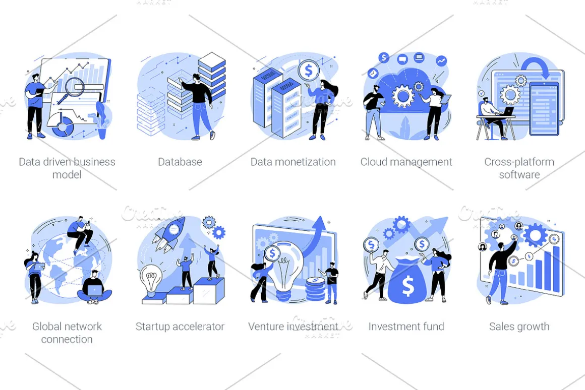 50 Business UI illustrations vol.2