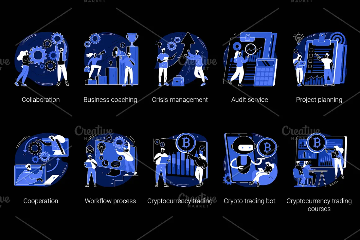 50 Business UI illustrations vol.2
