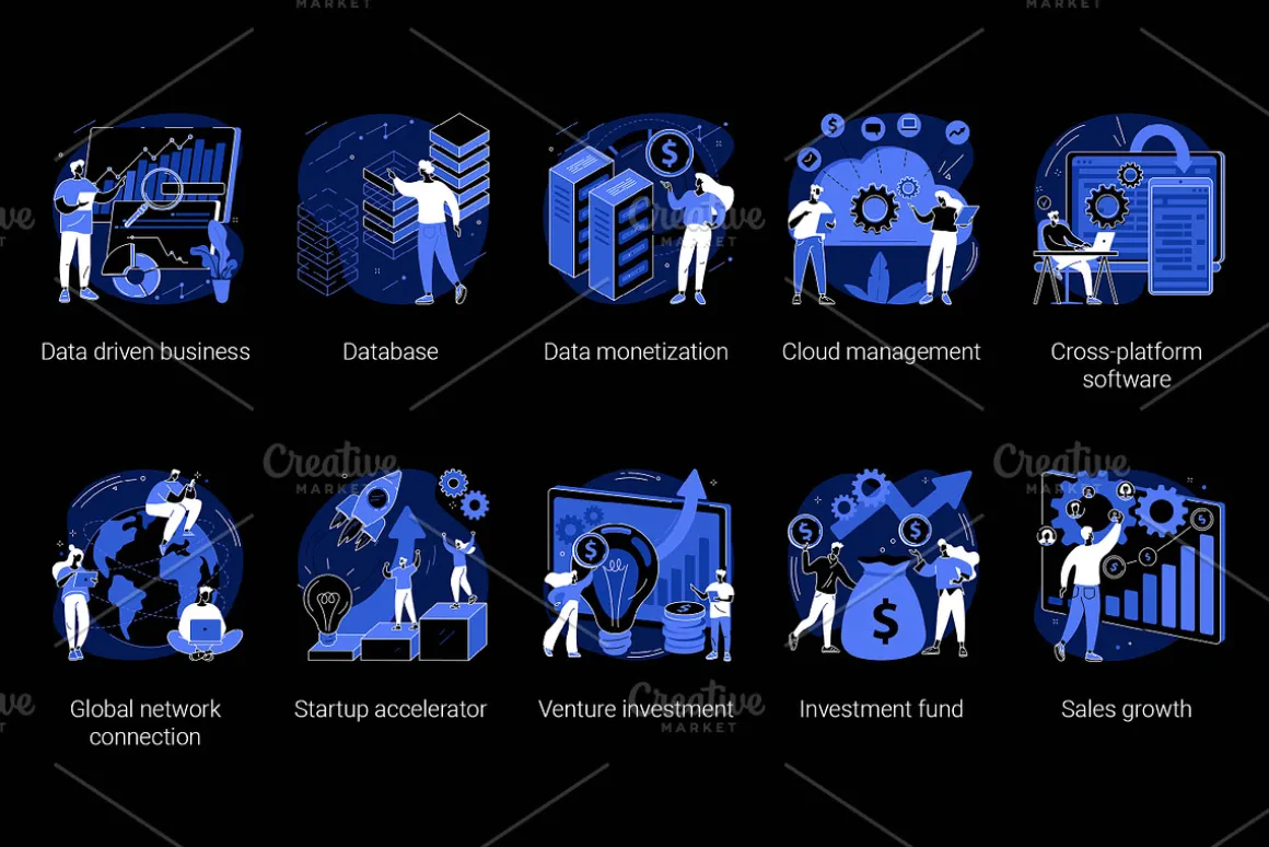 50 Business UI illustrations vol.2