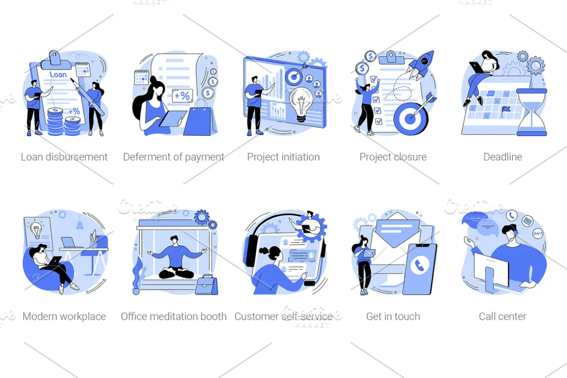 50 Business UI illustrations vol.2