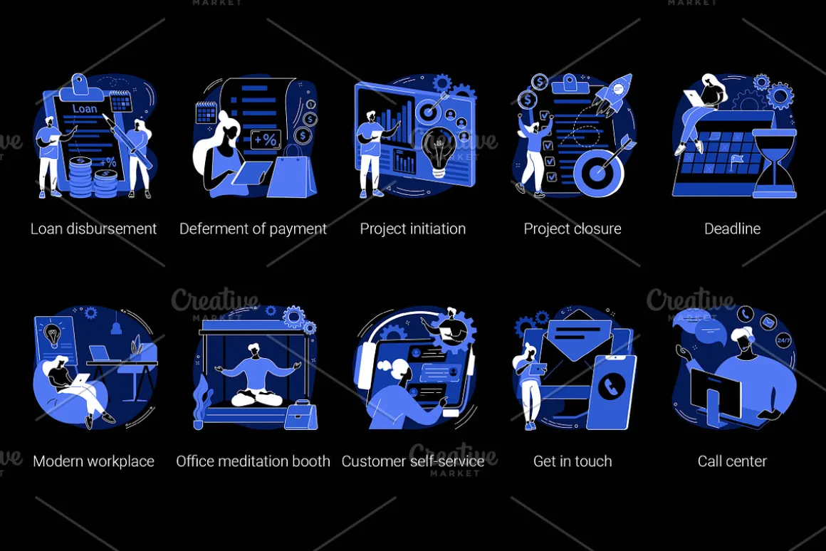 50 Business UI illustrations vol.2