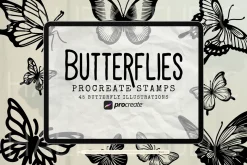 Butterflies Procreate Stamp Brushes