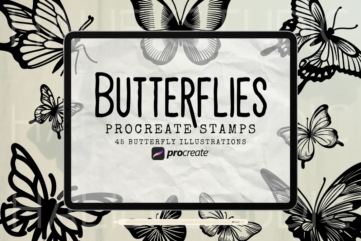 Butterflies Procreate Stamp Brushes
