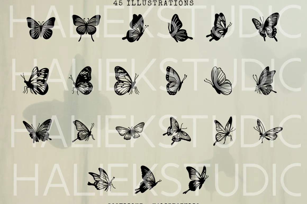 Butterflies Procreate Stamp Brushes