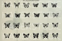 Butterflies Procreate Stamp Brushes