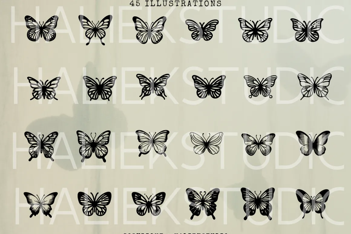 Butterflies Procreate Stamp Brushes