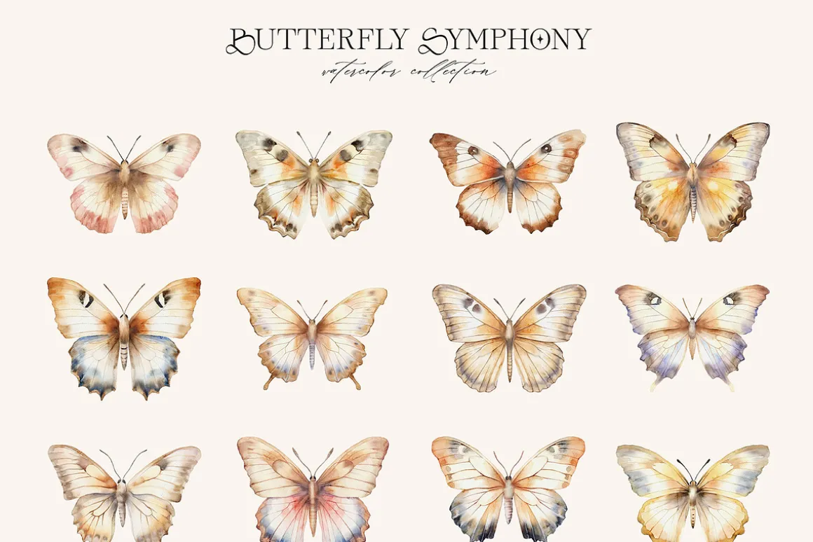 Butterfly Symphony Watercolor