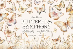 Butterfly Symphony Watercolor